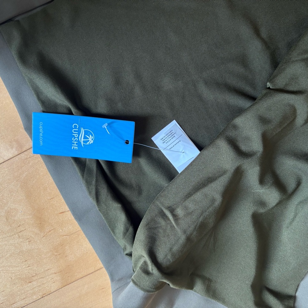 NWT Cupshe x JoJo Olive Green Longline Blazer - Picture 6 of 6